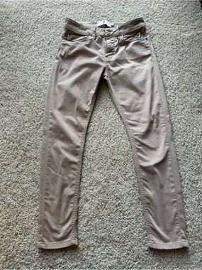 Father Sons Men's Slim Sateen Pants in biege